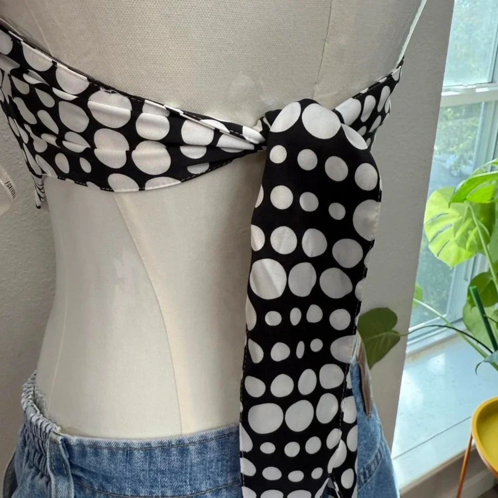 Forever 21 Polka Dot Scarf Top –‎ Size M